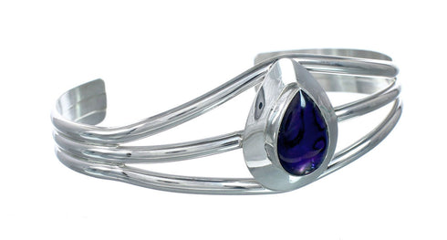 Genuine Sterling Silver Abalone Shell Native American Cuff Bracelet JX129738